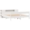 vidaXL Bookcase Bed without Mattress White 200x200cm Solid Wood Pine