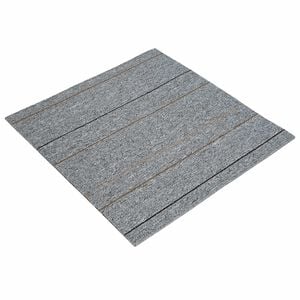 vidaXL Carpet Tile Light Grey with Stripe 50 x 50 cm 4 pcs