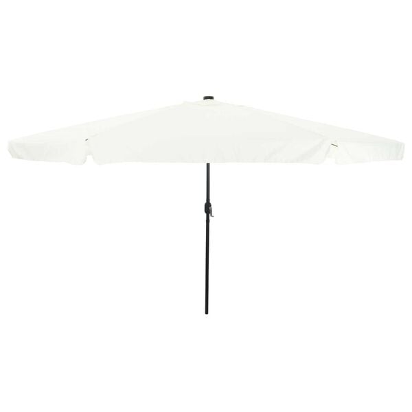 vidaXL Garden Parasol White and Black 395 x 395 x 245 cm