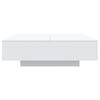 vidaXL Coffee Table with LED Lights White 100x100x31 cm