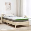 vidaXL Mattress Topper White and Green 120 x 200 x 6 cm Jaquard Fabric