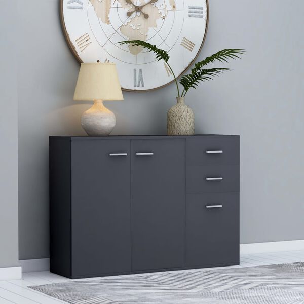 vidaXL Sideboard Grey 105x30x75 cm Engineered Wood