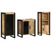 vidaXL Bathroom Furniture Set with Door 3 pcs Brown Solid Reclaim Wood