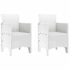vidaXL Garden Dining Set 3 pcs White Polt rattan