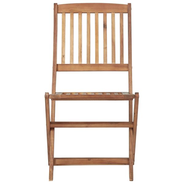 vidaXL Folding Outdoor Chairs 2 pcs Solid Acacia Wood