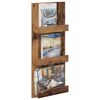 vidaXL Magazine Rack Old Wood 43 x 11 x 102 cm Engineered Wood
