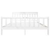 vidaXL Bed Frame without Mattress White Super King Solid Wood