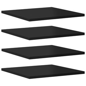 vidaXL Bookshelf Boards 8 pcs High Gloss Black 40x40x1,5 cm Engineered Wood