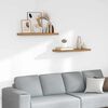 vidaXL Wall Shelf 2 pcs Brown 90 x 23.5 x 4 cm Engineered Wood