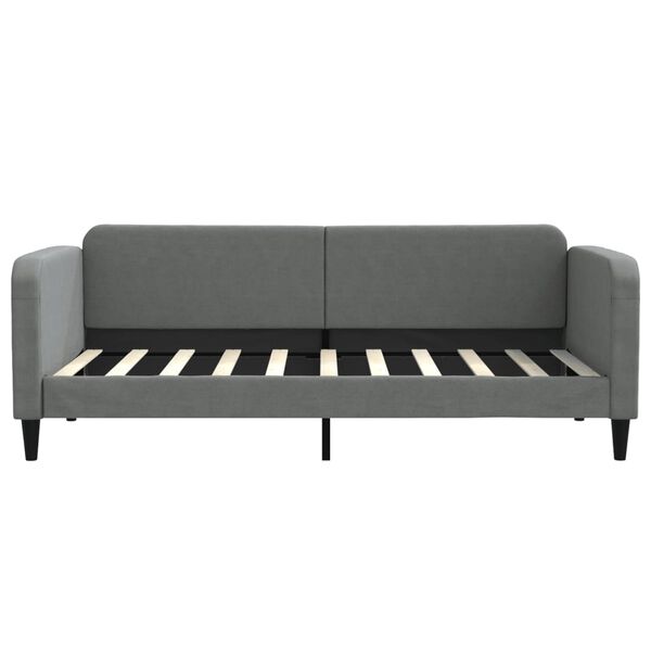 vidaXL Day Bed without Mattress Dark Grey 90x190 cm Single Fabric