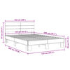 vidaXL Bed Frame without Mattress Smoked Oak 120x200 cm