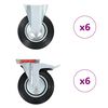 vidaXL 12 pcs Casters 200 mm