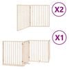 vidaXL Dog Gate with Door Foldable 8 Panels 640 cm Poplar Wood