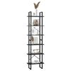 vidaXL Storage Shelf Black 60x30x210 cm Engineered Wood