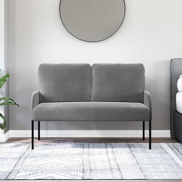 vidaXL Sofas with Cushion Dark Grey 115 x 56 x 80 cm Plywood