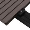 vidaXL WPC Solid Decking Boards with Accessories 10m² 2.2m Dark Brown