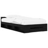 vidaXL Bed Frame with Storage Black Oak 80 x 200 cm Engineered Wood