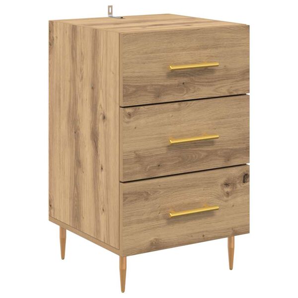 vidaXL Bedside Cabinet Artisan Oak 40 x 40 x 66 cm Engineered Wood