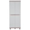 vidaXL Storage Cabinet with 2 Doors 68x39x170 cm Light Grey and Beige