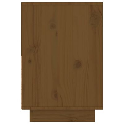 vidaXL Bedside Cabinet Honey Brown 60x34x51 cm Solid Wood Pine
