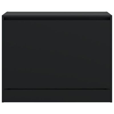 vidaXL Shoe Cabinet Black 80x34x63 cm Engineered Wood