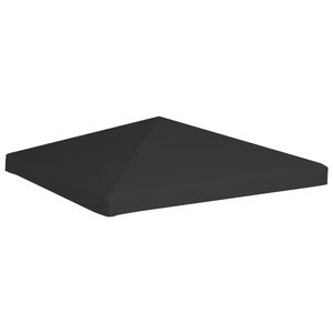 vidaXL Gazebo Top Cover 270 g/m&sup2; 3x3 m Black