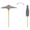 vidaXL Garden Parasol Dark Grey &Oslash; 150 x 210 cm Bamboo
