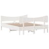 vidaXL Bed Frame without Mattress White 150x200 cm King Size Solid Wood Pine