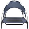 vidaXL Dog Bed Folding Manual Navy Blue 92 x 77 x 82.5 cm Steel