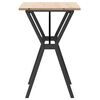 vidaXL Dining Table Y-Frame 80x50x75 cm Solid Wood Pine and Steel