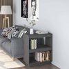 vidaXL Book Cabinet Grey 60x35x71 cm Solid Wood Pine