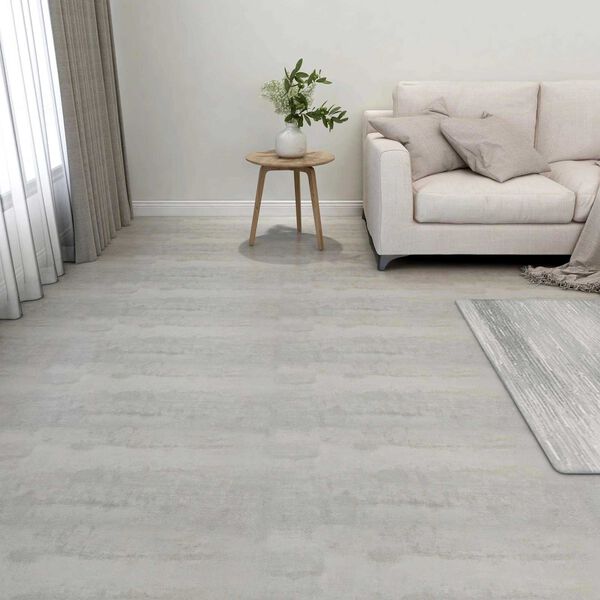 vidaXL Flooring Planks 55 pcs Light Grey 5.11 m&sup2; PVC