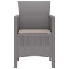 vidaXL Garden Chair 2 pcs Light Grey 53 x 49 x 85 cm Polypropylene