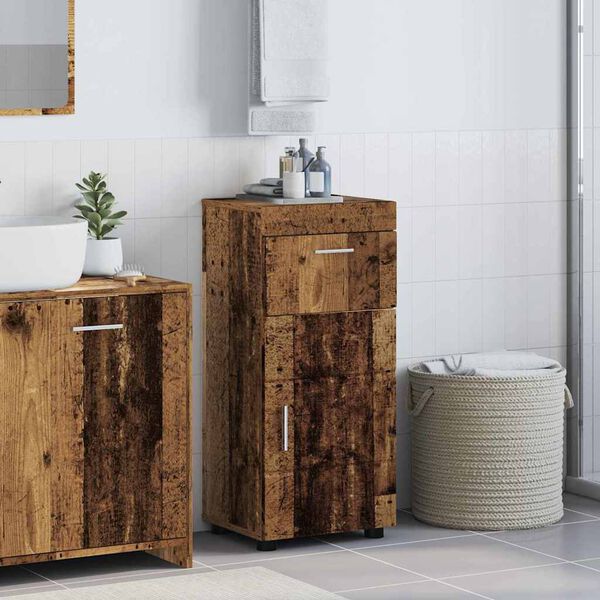 vidaXL Bathroom Cabinet Set TULUM Old Wood 37 x 31.5 x 82 cm