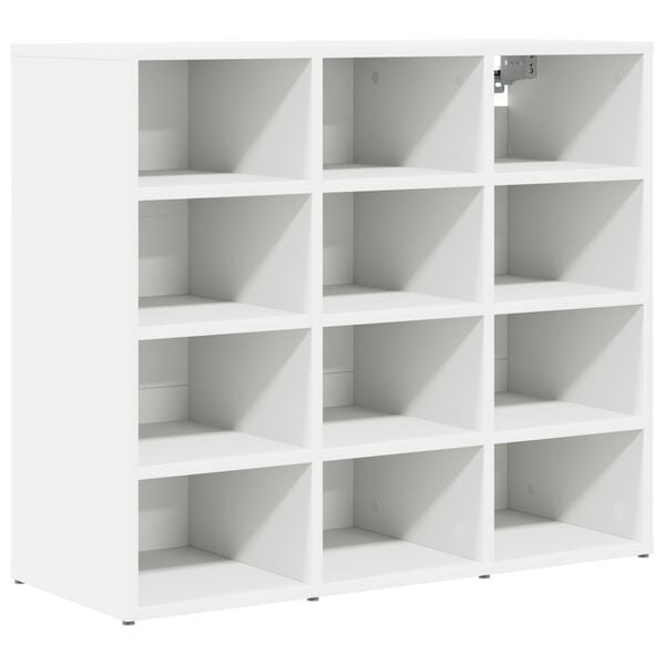 vidaXL Shoe Cabinet with Shelf White 77.5 x 30 x 67 cm Engineered Wood