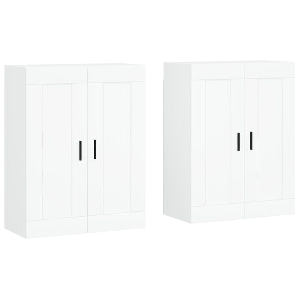 vidaXL Wall Mounted Cabinets 2 pcs White Engineered Wood