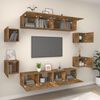 vidaXL 8 Piece TV Cabinet Set Smoked Oak Engineered Wood