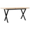 vidaXL Coffee Table X-Frame 100x50x45.5 cm Solid Wood Pine and Steel
