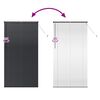 vidaXL Window Blind with Curtains Manual Black Aluminium