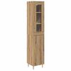 vidaXL Highboard 2 pcs Artisan Oak Glass