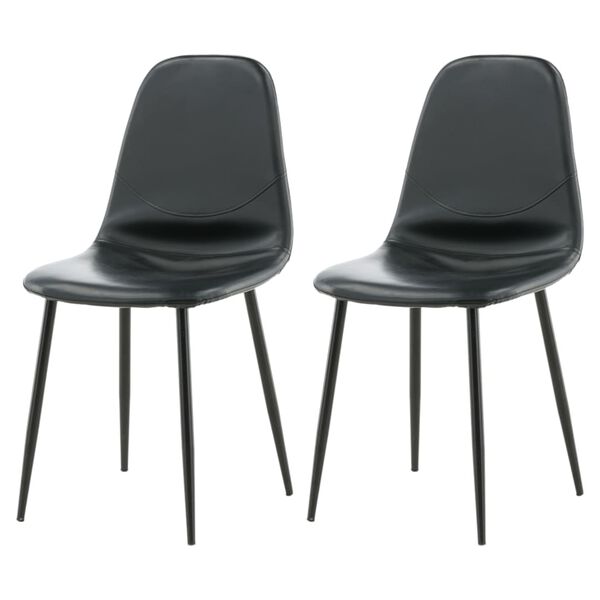 Venture Home Dining Chairs 2 pcs Polar Leather-look Black