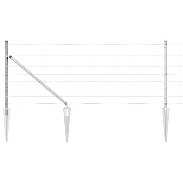 vidaXL Fence Post Galvanized 50 x 0.8 m Steel