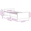 vidaXL Bed Frame without Mattress Old Wood 75x190 cm Engineered Wood