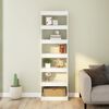vidaXL Book Cabinet/Room Divider High Gloss White 60x30x198 cm