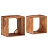 vidaXL Nesting Tables 2 pcs Solid Wood