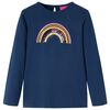vidaXL Kids' T-shirt with Long Sleeves Navy Blue 92