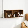 vidaXL Wall Cabinet 80x20x30 cm Smoked Oak Engineered Wood