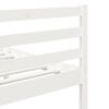 vidaXL Bed Frame without Mattress White 75x190 cm Small Single Solid Wood