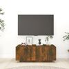 vidaXL TV Cabinet Smoked Oak 100x35x40 cm Engineered Wood