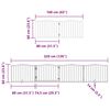 vidaXL Dog Gate with Door Foldable 8 Panels 640 cm Poplar Wood